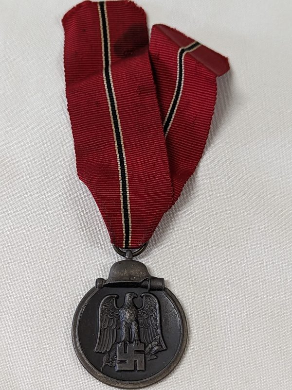 WW2 GERMAN NAZI RUSSIAN FRONT SERVICE MEDAL 2nd TYPE BY RICHARD SIMM & SOHNE, GABLONZ - Image 2