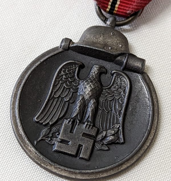 WW2 GERMAN NAZI RUSSIAN FRONT SERVICE MEDAL 2nd TYPE BY RICHARD SIMM & SOHNE, GABLONZ - Image 3