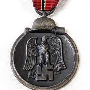 WW2 GERMAN NAZI RUSSIAN FRONT SERVICE MEDAL 2nd TYPE BY RICHARD SIMM & SOHNE, GABLONZ