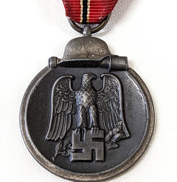 WW2 GERMAN NAZI RUSSIAN FRONT SERVICE MEDAL 2nd TYPE BY RICHARD SIMM & SOHNE, GABLONZ