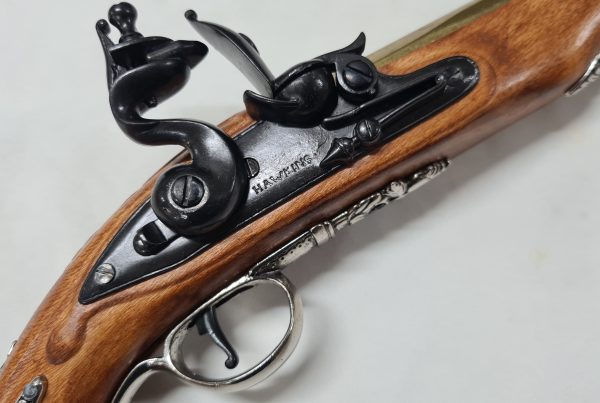 DENIX WASHINGTON'S FLINTLOCK PISTOL, ENGLAND LONDON GUNSMITH 1700s REPLICA - Image 3