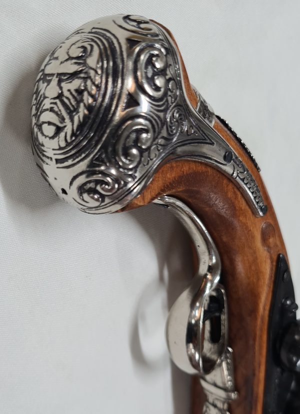 DENIX WASHINGTON'S FLINTLOCK PISTOL, ENGLAND LONDON GUNSMITH 1700s REPLICA - Image 9