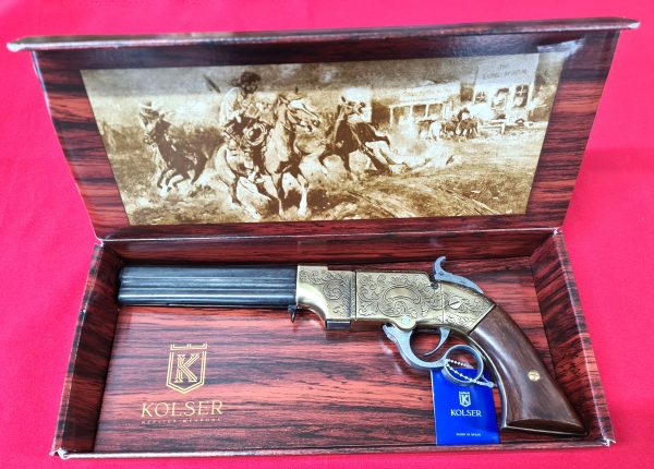 1854 WESTERN LEVER ACTION REPEATER VOLCANIC PISTOL IN ANTIQUE BRONZE FINISH WITH FAUX WOOD GRIPS - REPLICA KOLSER GUN - Image 2