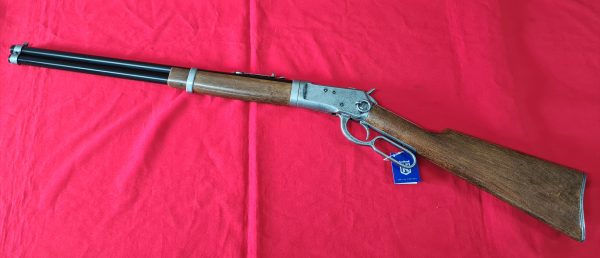 KOLSER WESTERN LEVER ACTION REPLICA RIFLE WINCHESTER CARABINE USA 1892 SILVER WITH FAUX WOOD HANDLE & STOCK