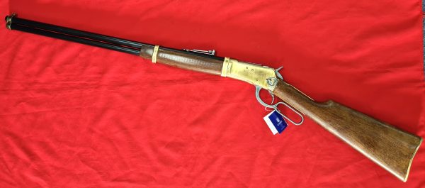 KOLSER WESTERN LEVER ACTION REPLICA RIFLE WINCHESTER WITH LADDER SIGHT USA 1892 BRONZE WITH FAUX WOOD HANDLE & STOCK