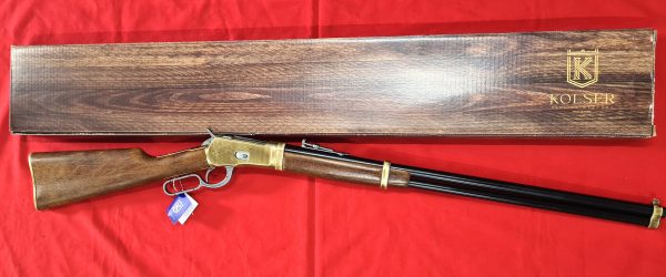 KOLSER WESTERN LEVER ACTION REPLICA RIFLE WINCHESTER WITH LADDER SIGHT USA 1892 BRONZE WITH FAUX WOOD HANDLE & STOCK - Image 9