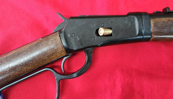 KOLSER WESTERN LEVER ACTION REPLICA RIFLE WINCHESTER CARABINE USA 1892 BLACK WITH FAUX WOOD HANDLE & STOCK - SHORT BARREL - Image 5