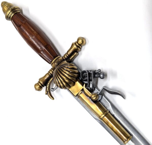 KOLSER 1750s FRENCH COMBINATION REPLICA FLINTLOCK PISTOL & ENGRAVED DAGGER FRANCE - 1101L - Image 3