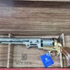 US Western Colt Navy revolver .36 pistol in brass tone and grey metal with gift box by Kolser