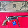 US Western Confederate 1862 Colt Navy revolver .36 pistol in brass tone and antiqued grey black metal with gift box by Kolser