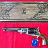 US Western Confederate 1862 Colt Navy revolver .36 pistol in brass tone and antiqued grey black metal with gift box by Kolser