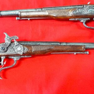 KOLSER EUROPEAN REPLICA PERCUSSION CAP DUELING PISTOLS PAIR SET IN DISPLAY BOX 1109-2