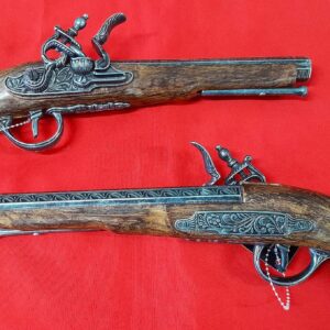 KOLSER EUROPEAN ENGLISH REPLICA FLINTLOCK DUELING PISTOLS PAIR SET IN DISPLAY BOX 1053-2