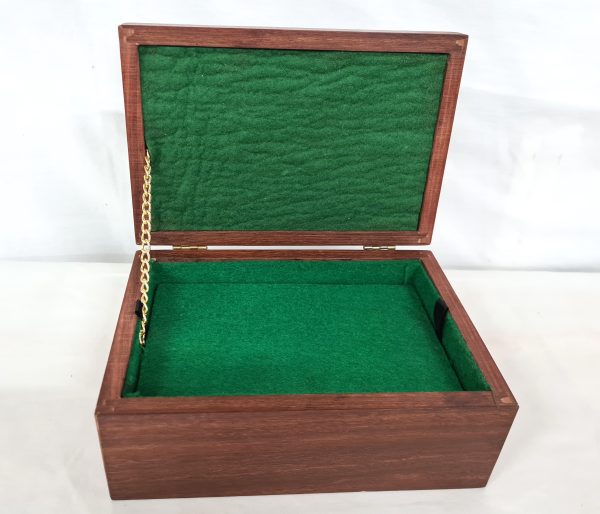 WOODEN JARRAH MEDAL BOX - WAXED - Image 6