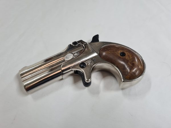 KOLSER PERCUSSION CAP PISTOL DERINGER HANDGUN - NICKEL WITH WOOD GRIP - Image 5