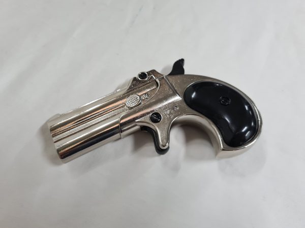 KOLSER PERCUSSION CAP PISTOL DERINGER HANDGUN - NICKEL WITH BLACK GRIP - Image 4