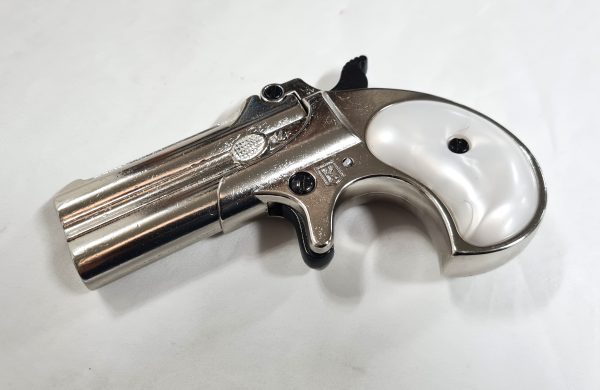 KOLSER PERCUSSION CAP PISTOL DERINGER HANDGUN - NICKEL WITH PEARL GRIP - Image 4