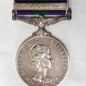 15th 19th Hussars General Service Medal 1918 Malaya campaign British Army 23308484 TPR. A. HUNT