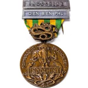 France Vietnam War Indochina medal Indochine & Dien Bien Phu bars original