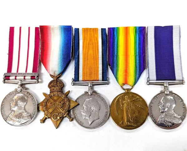 Gallipoli HMS Dartmouth WW1 & Persian Gulf medals 294158 Thomas Haberfield Royal Navy