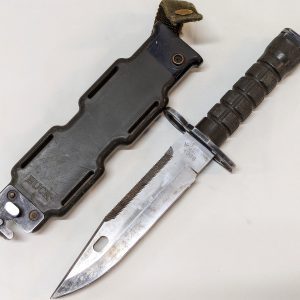 Rare Australian Army used M9 Buck combat fighting knife & scabbard