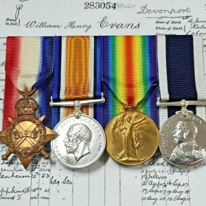 HMS Doris Gallipoli WW1 Royal Navy Medals 283064 Chief Petty Officer Evans