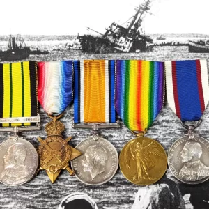 HMS Majestic WW1 Sunk at Gallipoli medal group 1382376 Chief Yeoman Signals Richard Jeffers navy