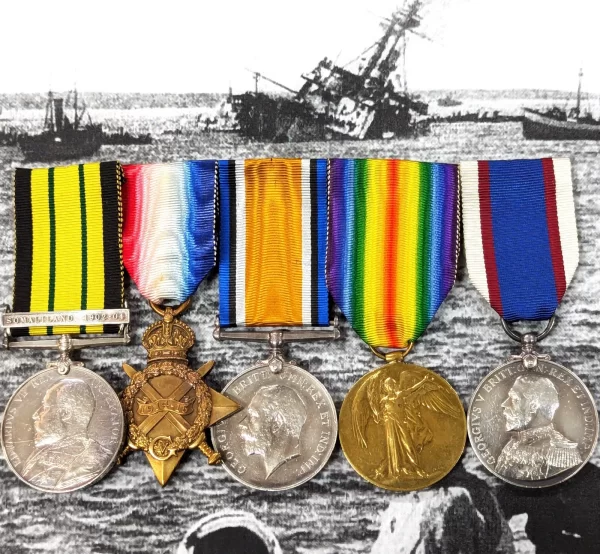 HMS Majestic WW1 Sunk at Gallipoli medal group 1382376 Chief Yeoman Signals Richard Jeffers navy