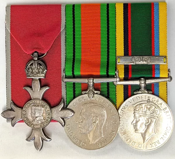 MBE WW2 & Cadet medals Flight Lt Warren Royal Air Force Volunteer Reserve