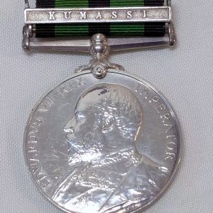 Rare 1901 Ashanti Medal Edward VII with clasp KUMASSI unnamed as issued pre WW1