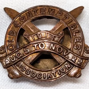 WW1 British Army 1914 ‘Old Contemptibles’ Association lapel badge