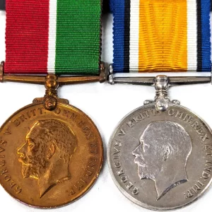 WW1 Mercantile Marine war medals to William Hall Roberts From Durham City