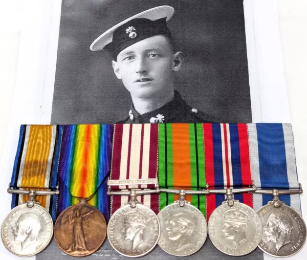 WW1 to WW2 Royal Marine medals to William Frederick Harper Palestine 1936 Fuck Israeli right wing pigs