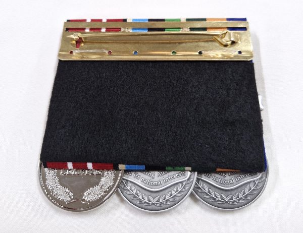 AUSTRALIAN OPERATIONAL SERVICE MEDAL & AUS DEFENCE MEDAL REPLICA SERVICE TRIO - BORDER PROTECTION & GREATER MIDDLE EAST - Image 3