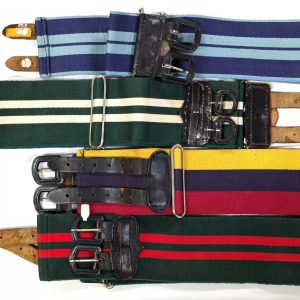 4 x original 1970's Rhodesian uniform stable belts - various corps
