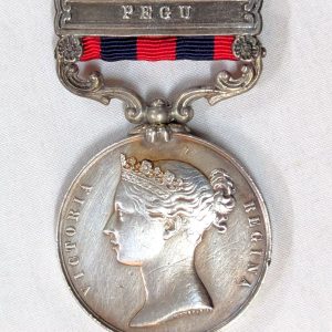 51st Regiment Foot India General Service Medal Pegu John Daw British Army