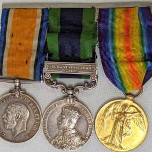 6 Bn Norfolk Regiment WW1 & India medals Warman Royal Artillery Afghanistan 1919