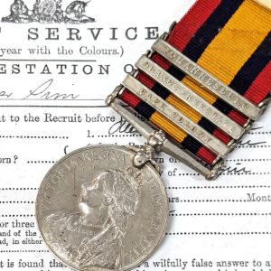 Badly wounded at Diamond Hill Lovats Scouts Boer War medal to Sergeant Sim