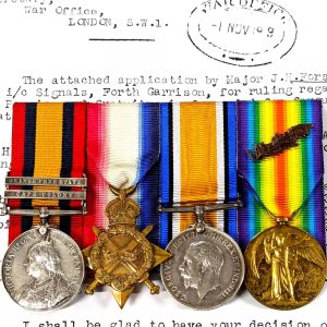 Boer War WW1 medals to Major Forshaw Royal Berkshire & OIC 4th Div Signals Coy