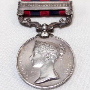 India General Service Medal, 1854 with clasp KACHIN HILLS 1892-93 to the Burma