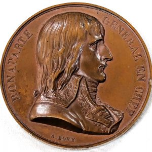 Napoleonic War France Louise Phillip Conquest of Egypt 1798 medal by Bovy case