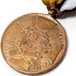Napoleonic War Kingdom of Prussia 1813-1814 campaign cross medal Germany army