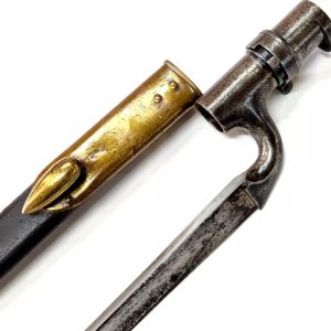 Pre WW1 British Army 1876 Pattern socket sword/bayonet & scabbard by Enfield