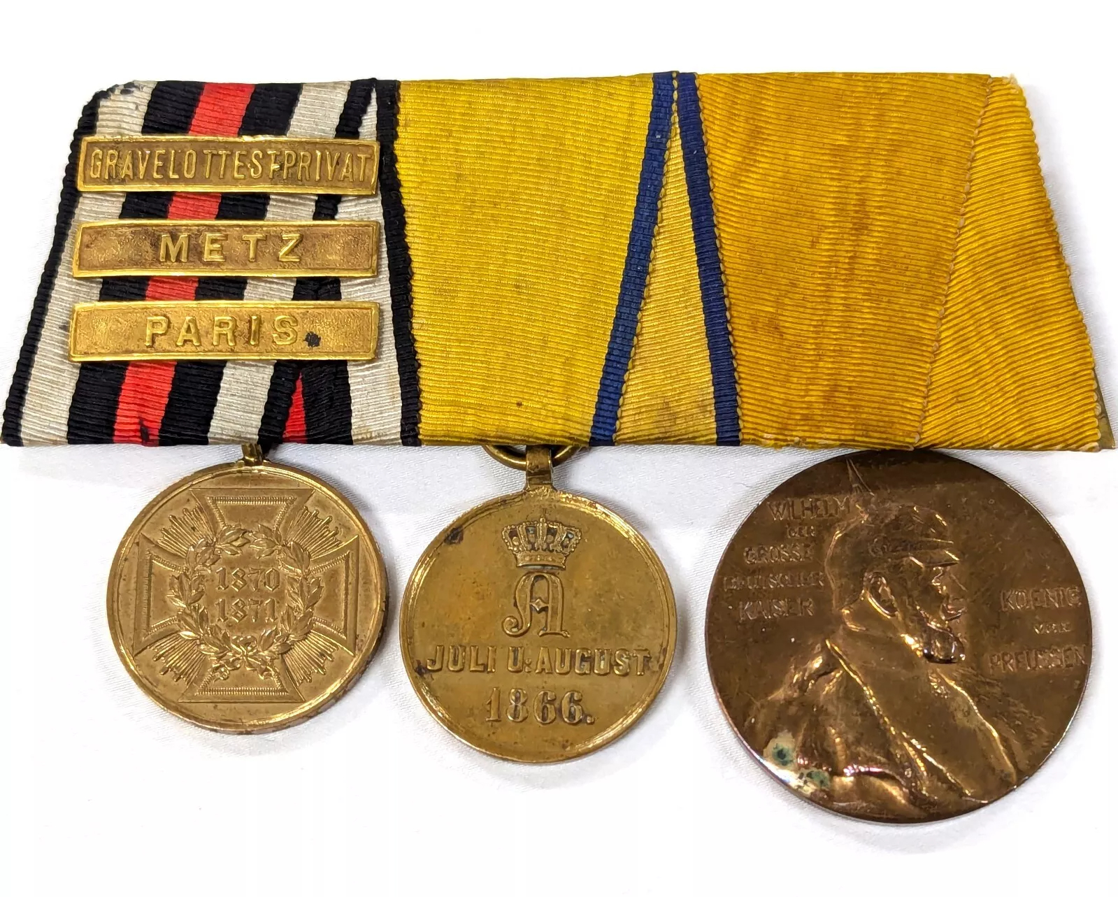 Pre WW1 Germany/Austria/France 1866/1870 War Nassau combattants medal bar