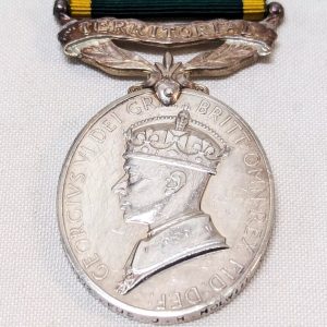 Royal Welsh Fusiliers WW2 Territorial Efficiency Medal Fusilier Holwill