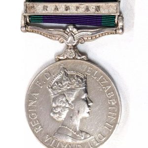 Scarce RADFAN campaign Royal Navy General Service Medal 1962 British RN