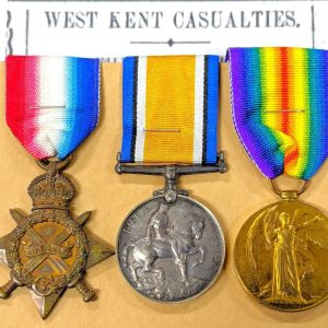 WW1 Mesopotamia wounded in action Royal West Kent Regiment medals Pte Brosnahan