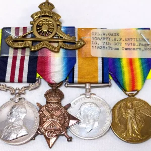 WW1 Military Medals & badge Gage 108th Field Artillery Georgette Offensive 1918