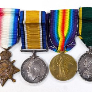 WW1 Royal Artillery Long service medals Driver Robinson France March 1915 army