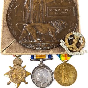 WW1 medals badge plaque Richards 4 Bn Middlesex Killed grenade accident Somme